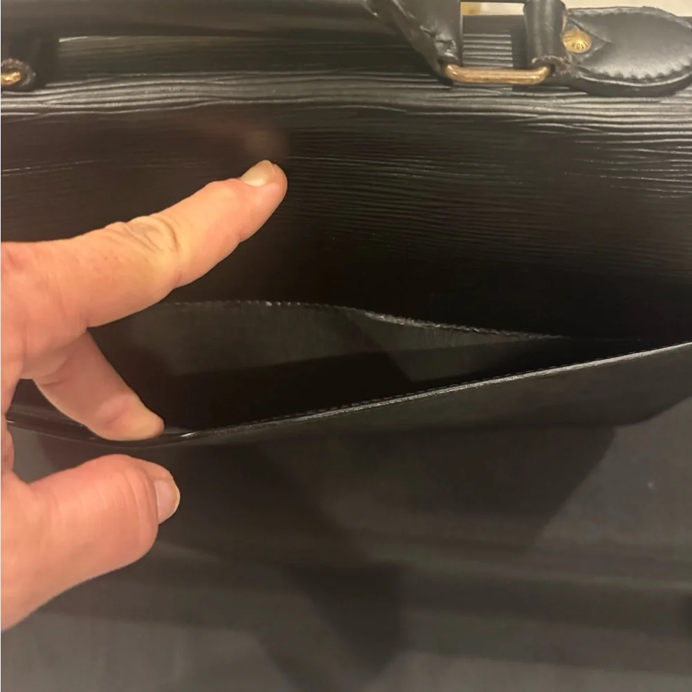 Louis Vuitton Black Leather Briefcase